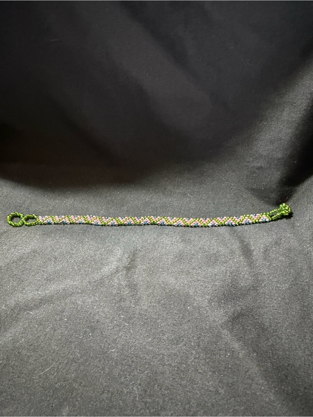 Source Unknown Green Beaded Kids Bracelet with Multicolor Accents